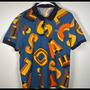 Men’s Lacoste Polo Shirt Pattern Size Large